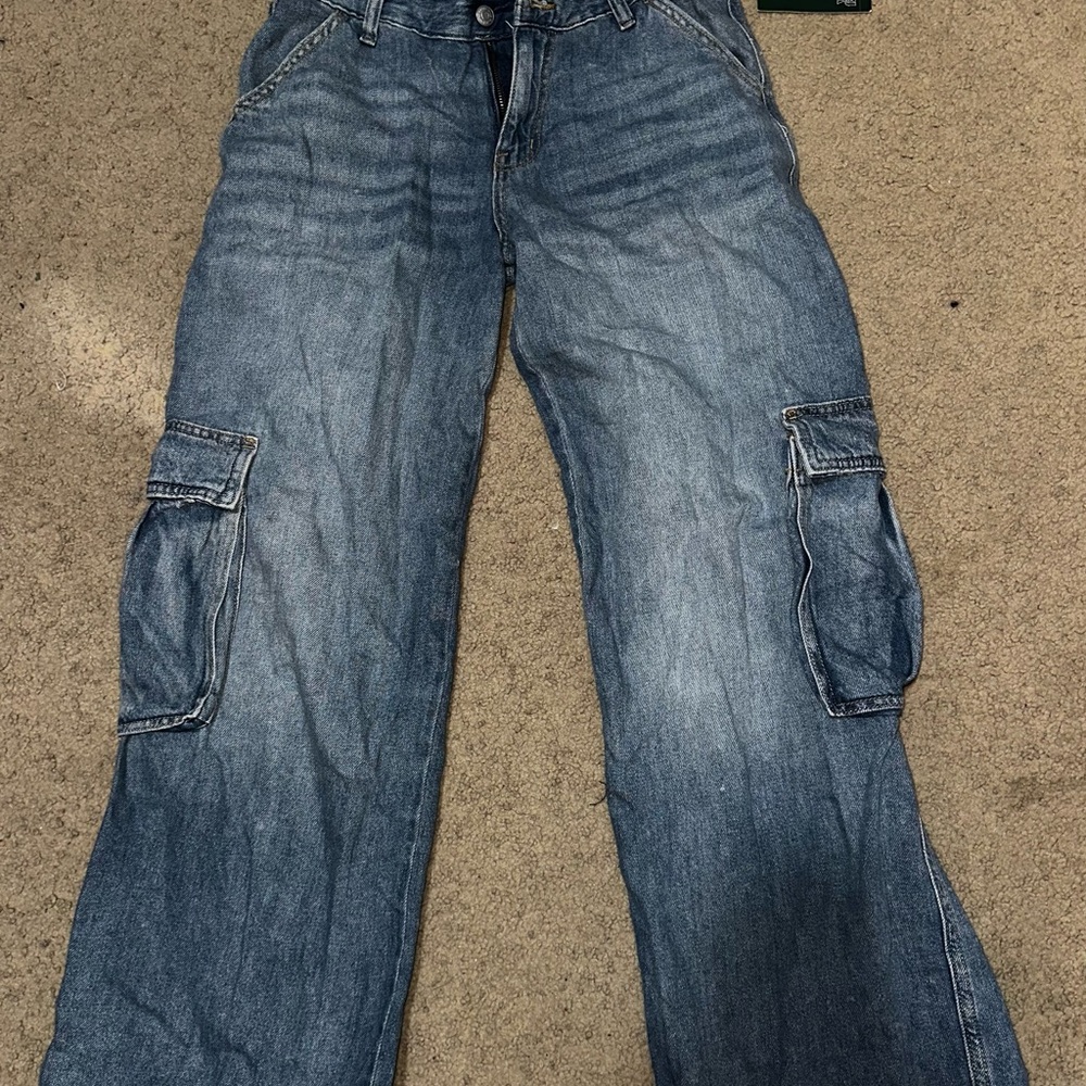 Wild Fable Blue Denim Cargo Pants